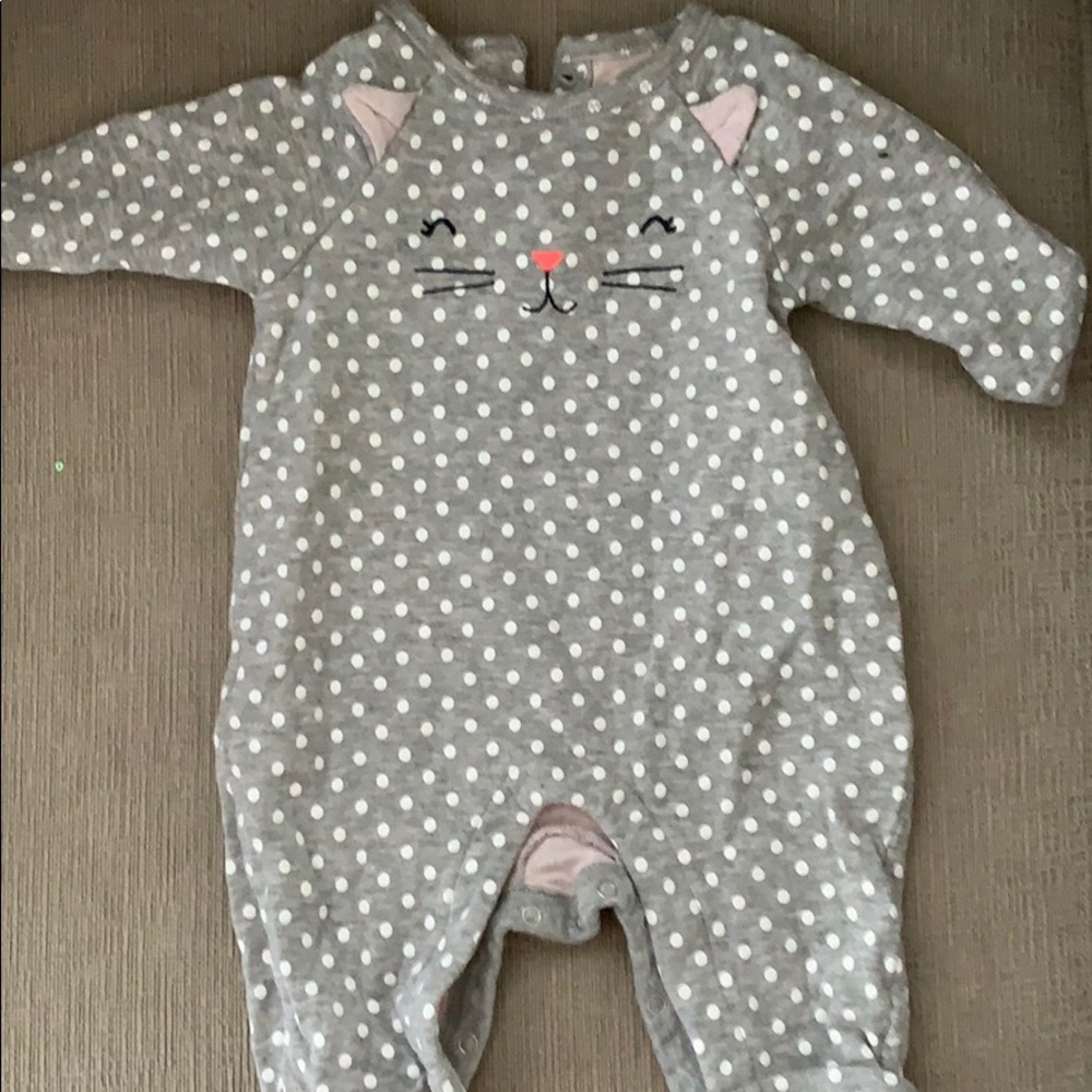 Baby gap kitty cat long sleeve pant bodysuit